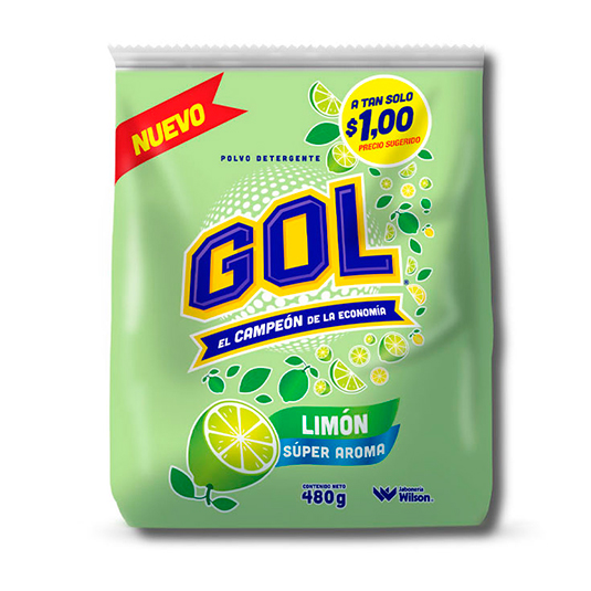 DETERGENTE GOL LIMON 480G