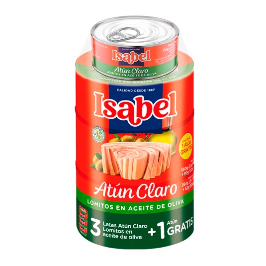 Isabel 3Pack Atun Oliva 160 Gr+ 1 Atun Gratis 80Gr