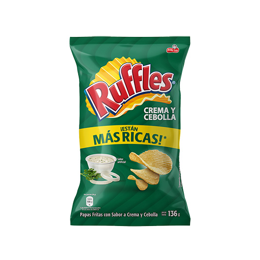 Papas Ruffles Sabor Crema Y Cebolla 136G