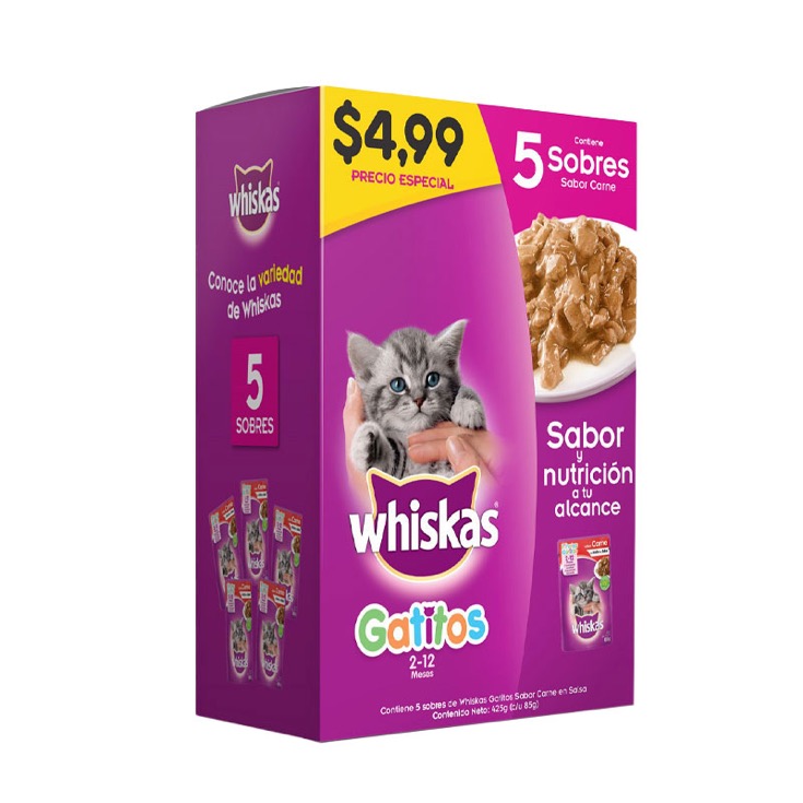 Alimento De Gatitos Whiskas Humedo 85Gr