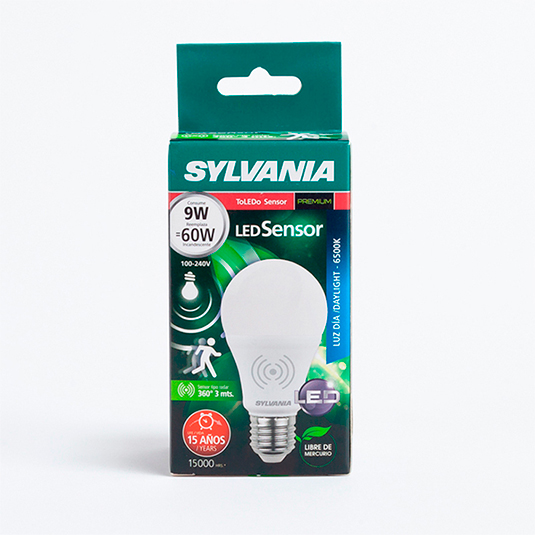 Focos Con Sensor Sylvania 9W