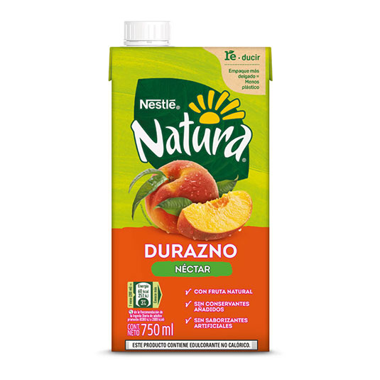 Nectar Natura Sabor Durazno 750Ml