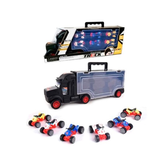 Camion Con Remolque Y 6 Carros