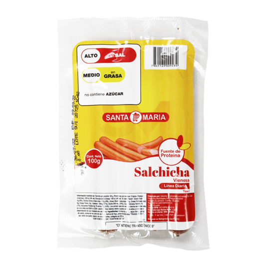 Santa Maria Salchicha De Res Linea Diaria 100Gr