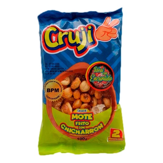 Crujidos Mote Con Chicharrón 100Gr