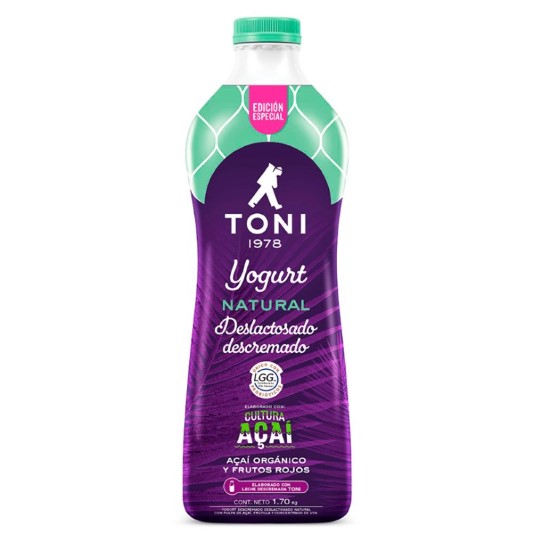 Yogurt Natural Toni Deslactosado Frutos Rojos 1.7 LT