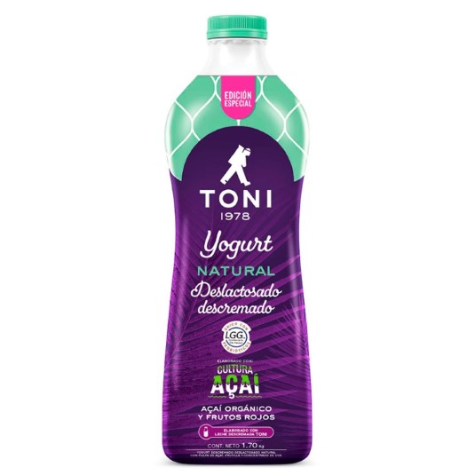 Yogurt Natural Toni Deslactosado Frutos Rojos 1.7 LT