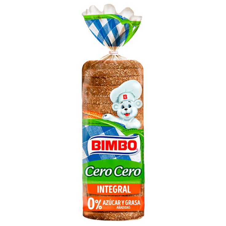 Bimbo Molde Integral Cero Azucar Y Grasa 600Gr.