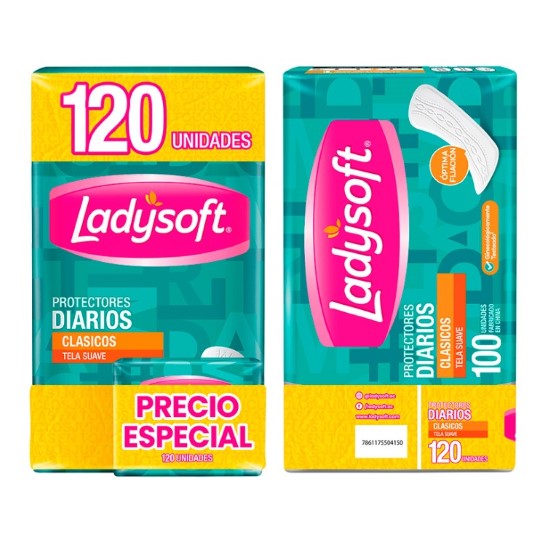 Protectores Diarios Ladysoft Clasico 120U