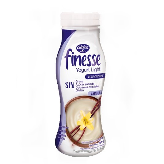 Finesse Yogurt Botella Vainilla 180 Gr