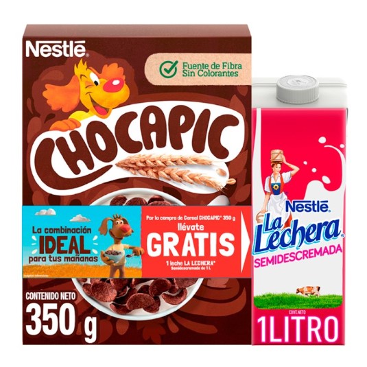 Cereal Chocapic Nestle 350 Gr + La Leche Semid 1 L