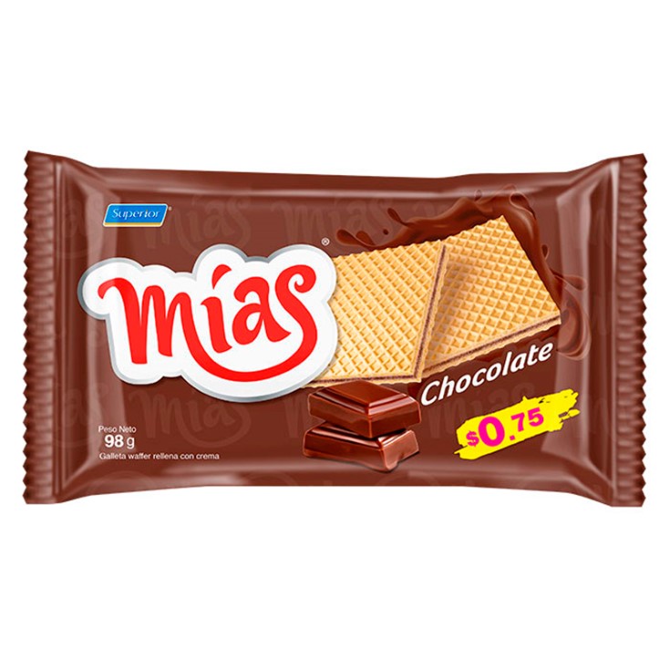 Galletas Mías Waffer Chocolate 98Gr