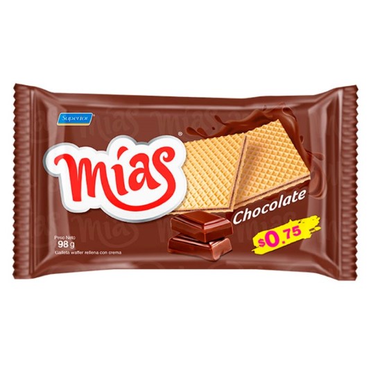 Galletas Mías Waffer Chocolate 98Gr