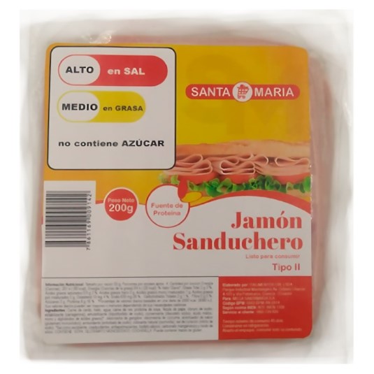 Santa Maria Jamon Sanduchero 200Gr