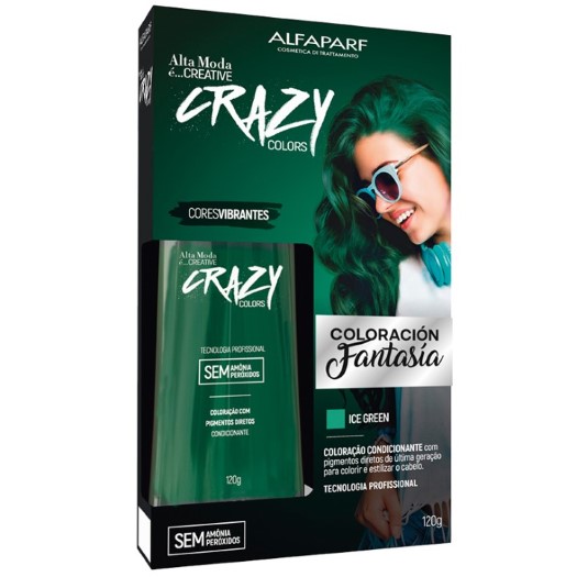 Tinte Alfaparf Creativ Crazy Color Ice Green 120G