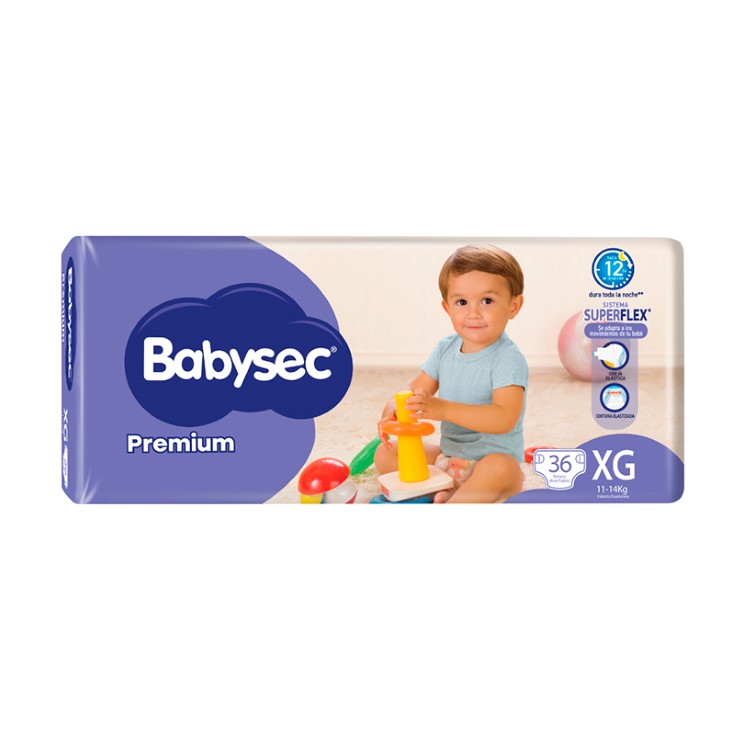 Pañal Desechable Babysec Premium Xg 36U