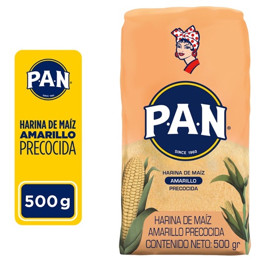Harina De Maiz Pan Amarilla Precocida 500 Gr
