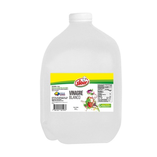 Vinagre Natural El Sabor Galon 4 Lt