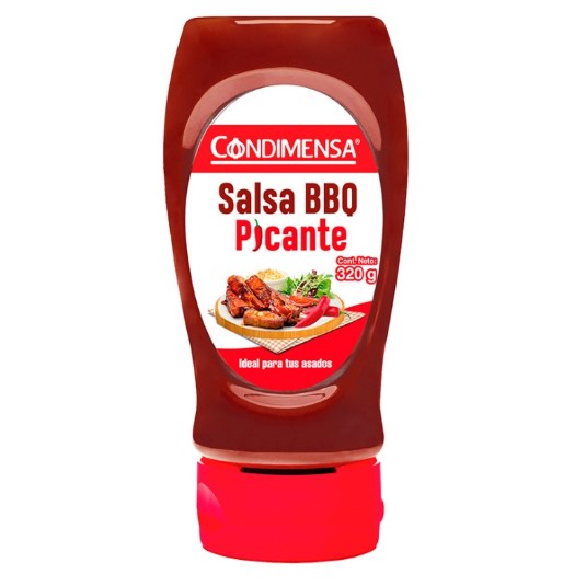 Salsa Bbq Picante Condimensa Frasco 320 Gr