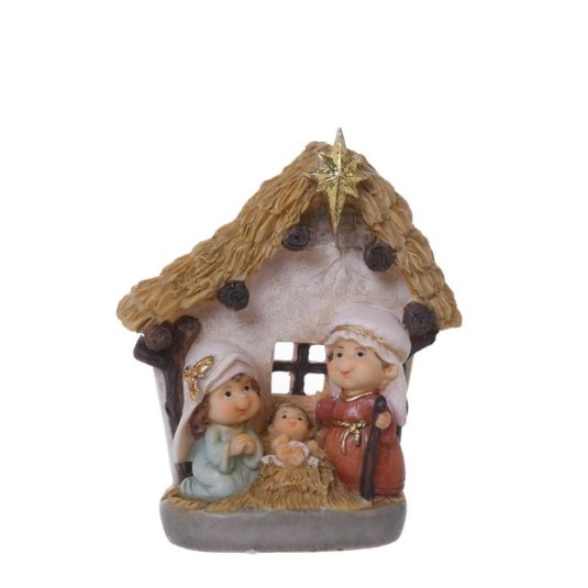 Bebe Jesus Con Cuna Y Luz 100%Poliresina