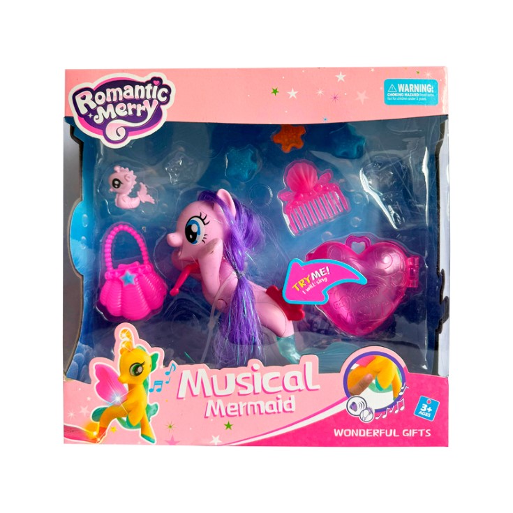 Unicornio Sirena Con Accesorio Y Luz
