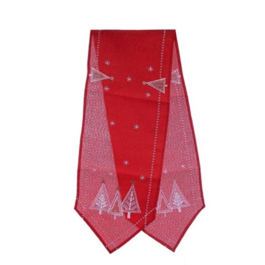 Camino De Mesa Rojo 100% Poliester 33X180Cm