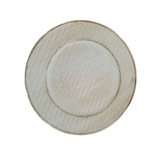 Porta Plato Circular Plateado 50%Pp 50% Carbonato