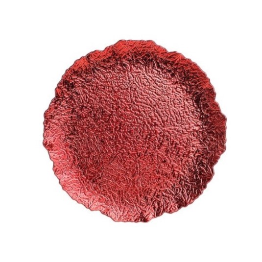 Porta Plato Circular Rojo 85% Plastico 15% Calcio