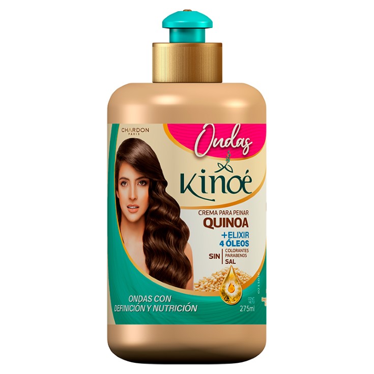 Kinoe Crema Para Peinar Elixir 4 Oleos Ondas 275Ml