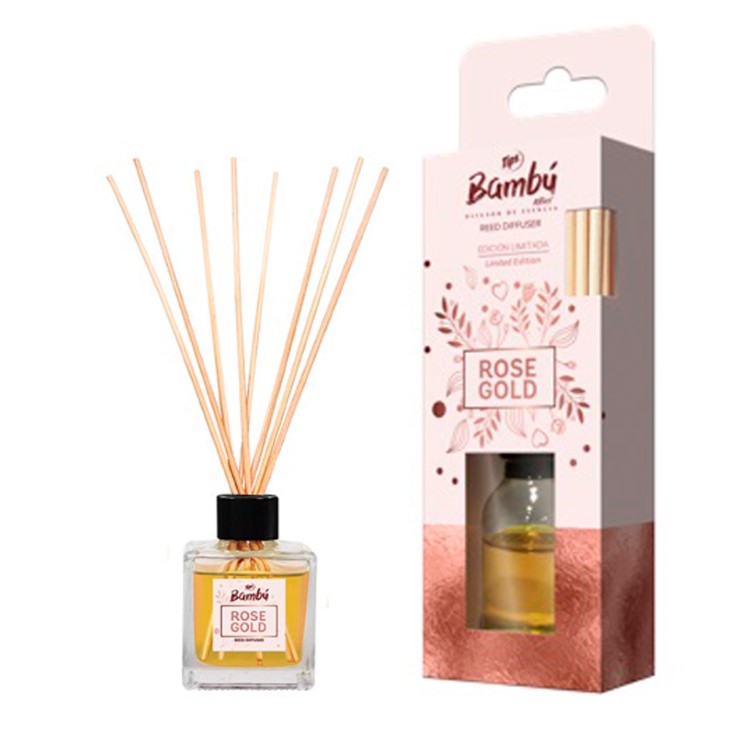 Difusor Esencia Tips Bambú Rose Gold 20 Ml