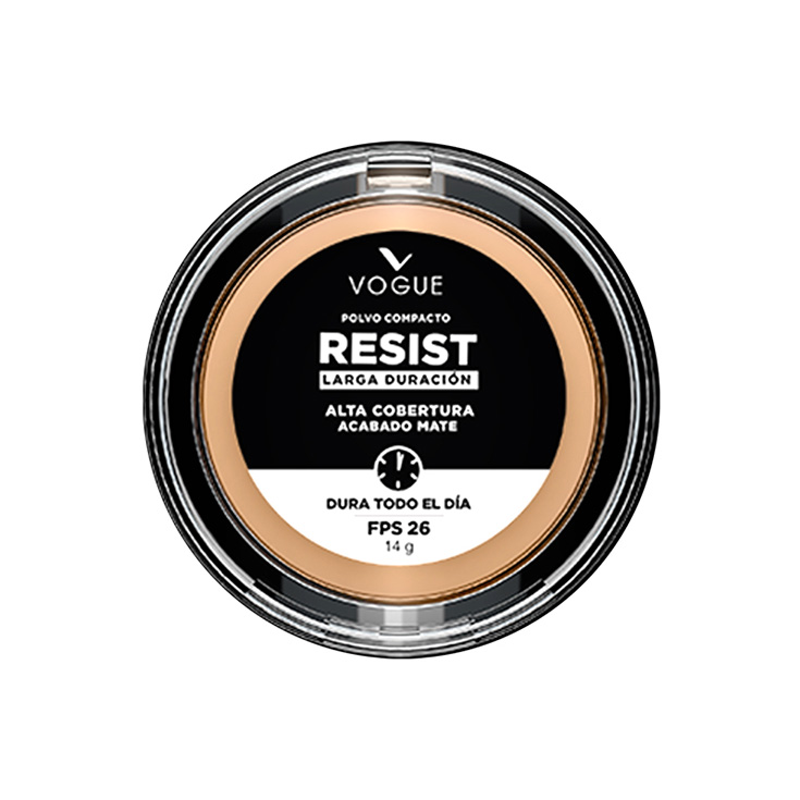 Polvo Compacto Resist Acabado Mate Avellana FPS 26 Vogue