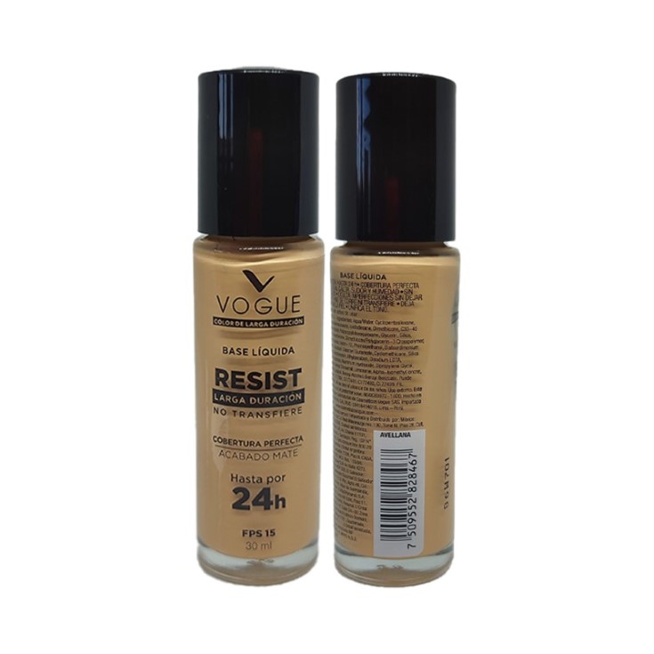 Vogue Base Maquillaje Ld Avellana Cobertura Perfecta 30 Ml