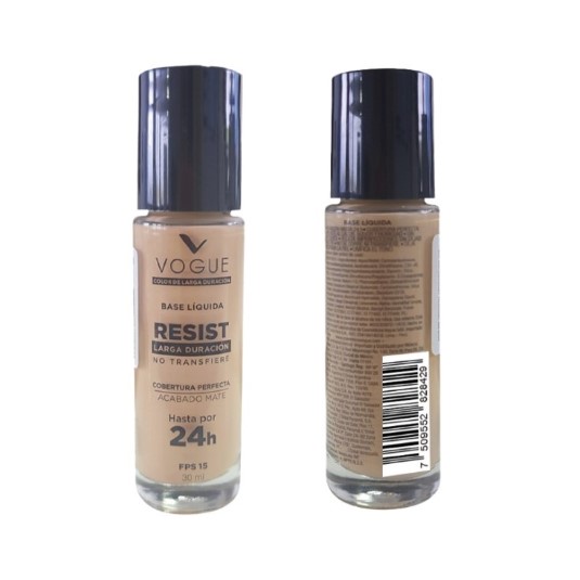 Base Maquillaje Ld Glamour Cobertura Perfecta Vogue 30Ml