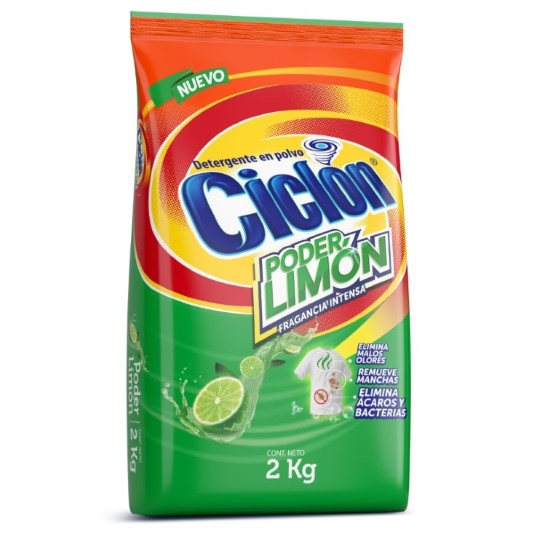 Detergente Ciclon Poder Limón 2 Kg
