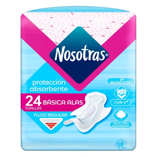 Toallas Higienicas Basica Alas Nosotras X24