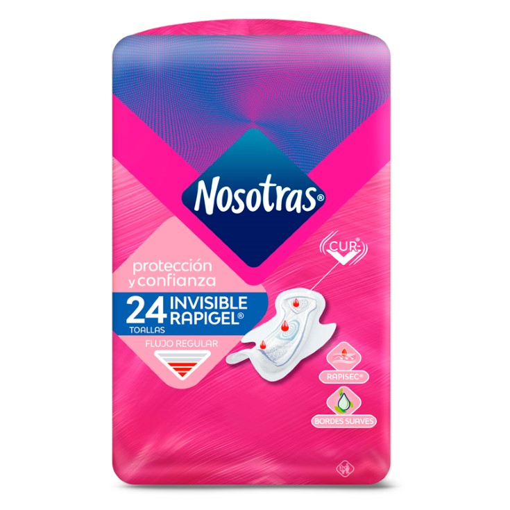 Toallas Higienicas Invisible Rapigel Nosotras X24