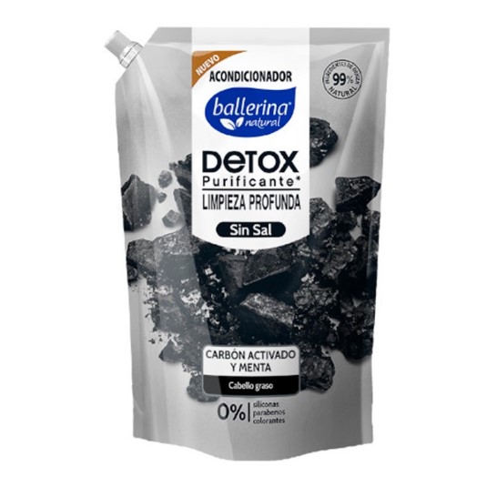 Acondicionador Detox Sin Sal Carbon Activo Ballerina 750ML