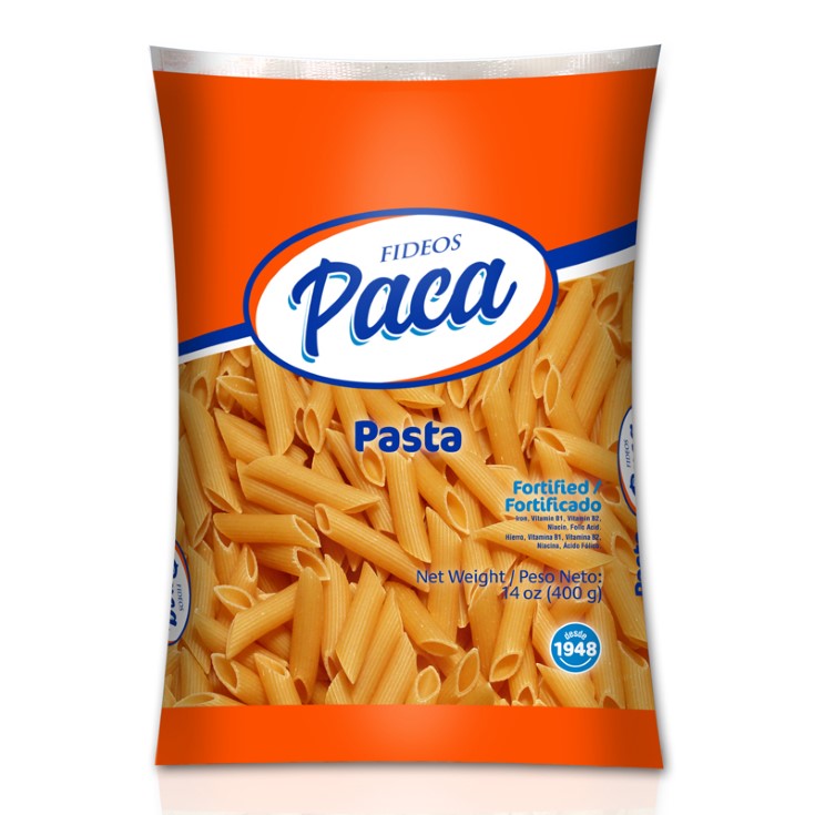 Fideo Paca Tipo Pluma 400 Gr