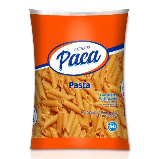 Fideo Paca Tipo Pluma 400 Gr