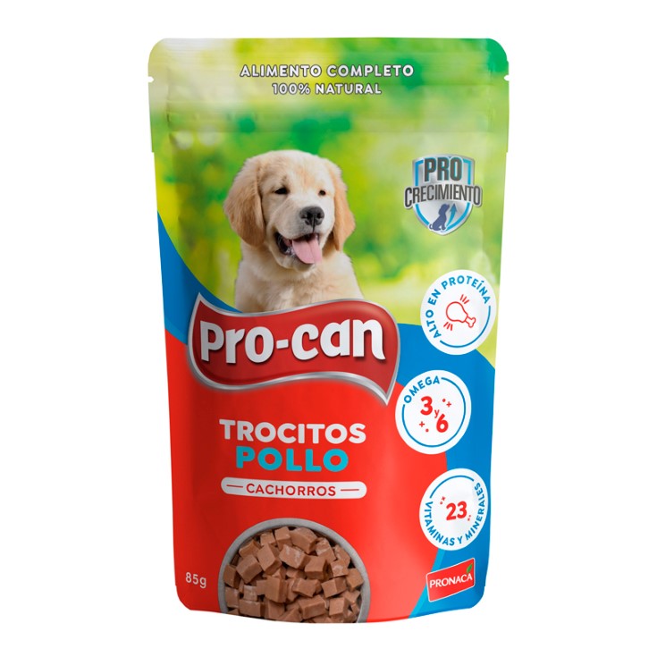 Trocitos de Pollo Cachorros Pro- Can 85Gr