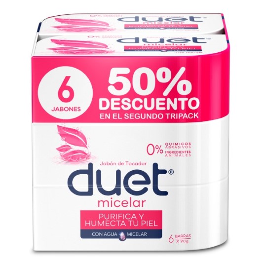 Jabon Barra Micelar Sixpack Duet 540GR