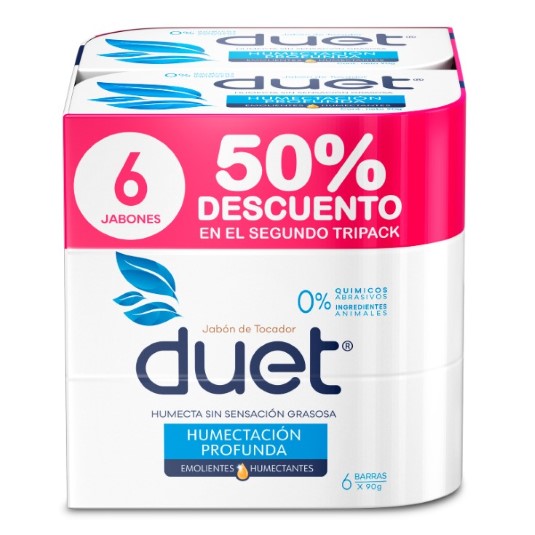 Jabon Barra Humectante Sixpack Duet 540GR