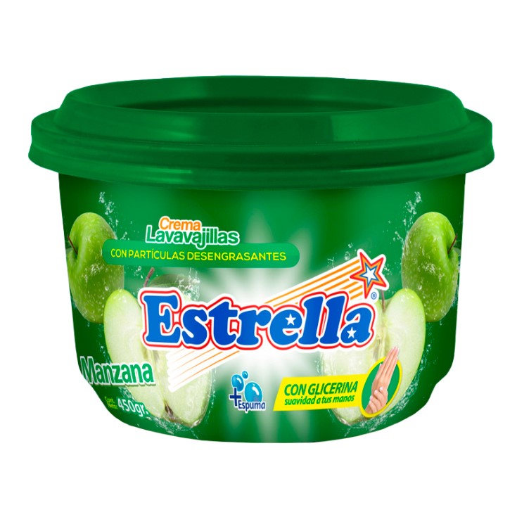 Lavavajilla Estrella En Crema Aroma Manzana 450 Gr