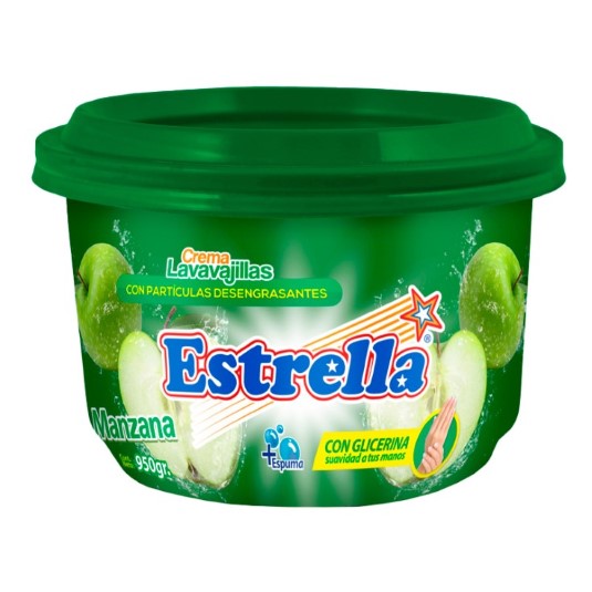 Lavavajilla Estrella En Crema Aroma Manzana 950 Gr