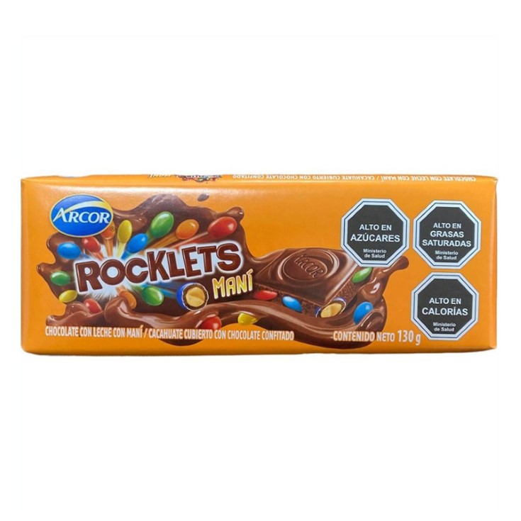Chocolate con Leche y Mani Rocklets Mani 130GR