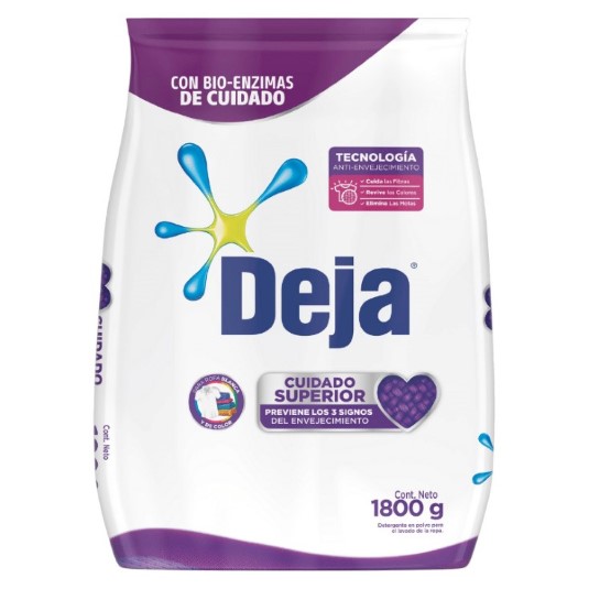 Detergente Deja Polvo Cuidado Superior 1800 Gr