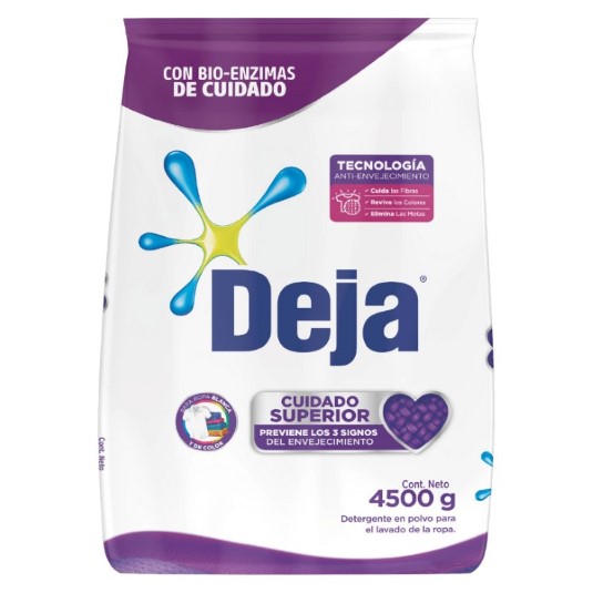 Detergente Deja Polvo Cuidado Superior 4500 Gr