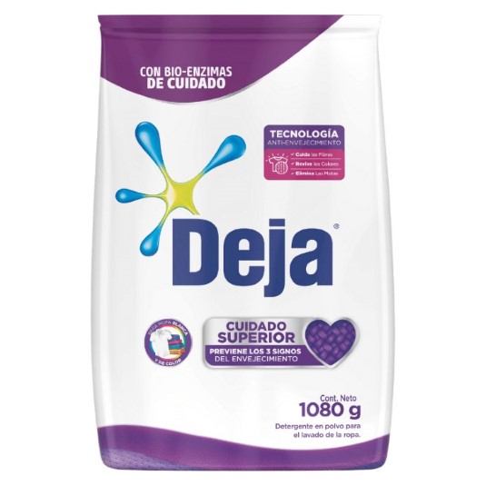 Detergente Deja Polvo Cuidado Superior 1080 Gr