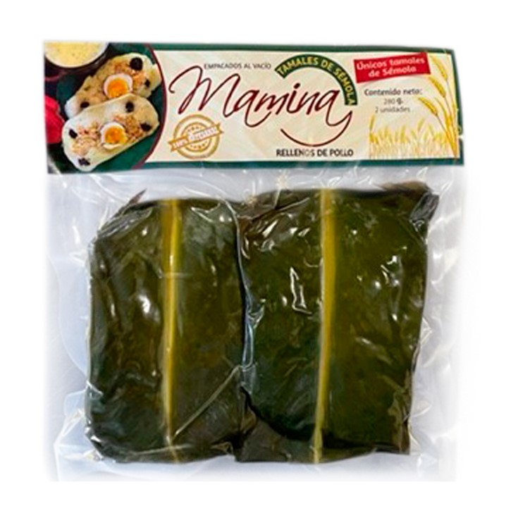 Tamal De Sémola Relleno De Pollo De 280 Gr Mamina