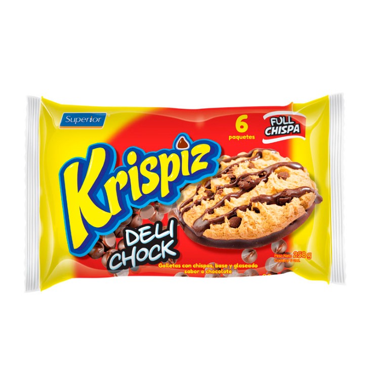 Galletas Con Chispas De Chocolate Krispiz Delichock 258GR